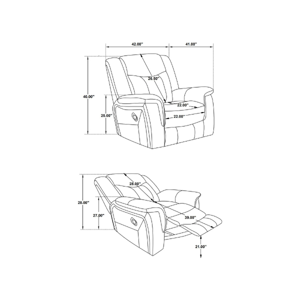 Butaca Reclinable	| Conrad-Grey - 650356